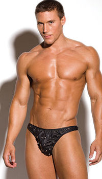 A-24-200XO Studded Vinyl Thong